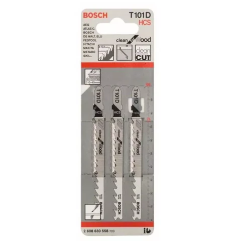 Figūrzāģa asmeņi T 101 D 3gab, BOSCH 2608630558