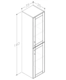 RB Garais skapis Eternal  35cm, spīdīgi balts,16312115