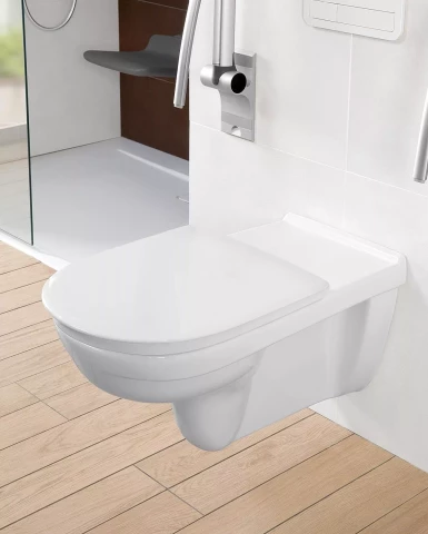 Подвесной унитаз - для инвалидов - удлиненный, Hygienic Flush, без сиденья унитаза, Gustavsberg