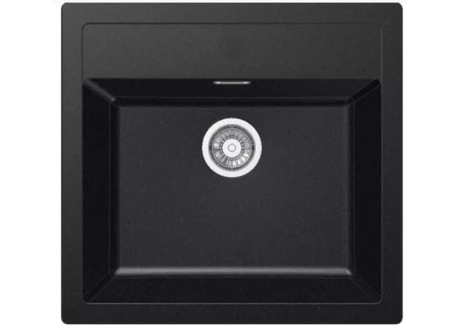 FRANKE virtuves izlietne SID 610 560X530mm Tectonite Onikss ar ventili 114.0368.467