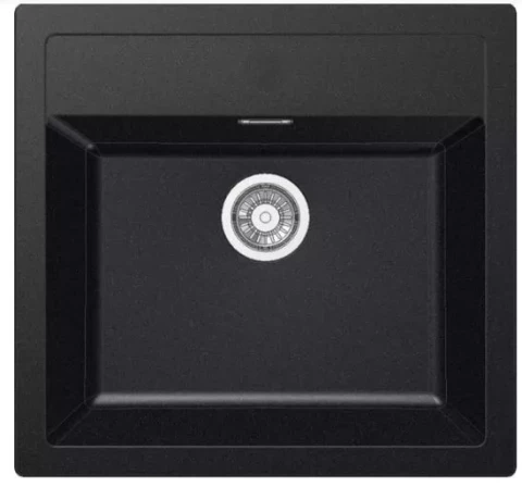 FRANKE virtuves izlietne SID 610 560X530mm Tectonite Onikss ar ventili 114.0368.467