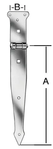 Shutter hinges 200x35mm Steel / ZN