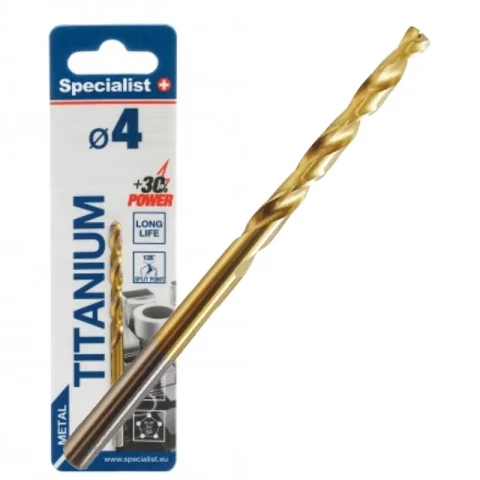 A drill for metal titanium 4 mm, 1 piece, Specialist +