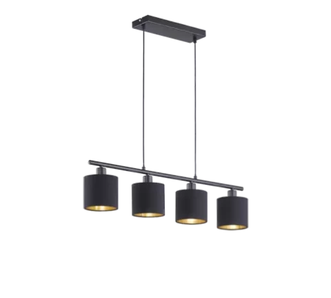 Griestu lampa TRIO Tommy 4XE14 max28W melna R30334079