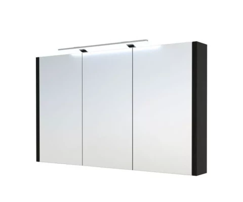 KAME Luna Vannas istabas spoguļskapis ar LED, 90cm,IP44, 4000K, melna ozola (1402601)