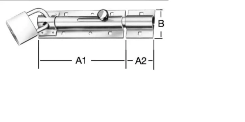 Aizbīdnis durvīm Zn 130mm