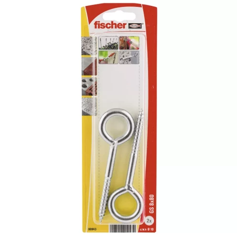 FISCHER Cilpskrūve GS 8x80 K NV 2gab/iep 61-90943B