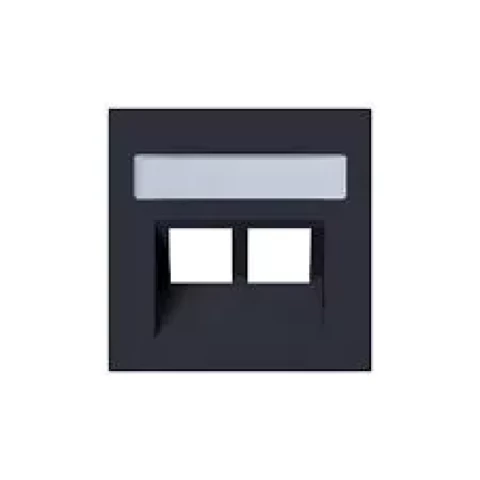 RIO MELNS Rozete 2xRJ45 CAT5 meh