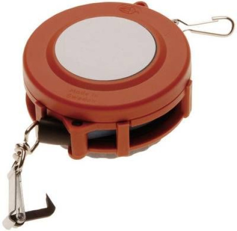 Bahco® Tape Measure. 15m. in plastic case with belt clip and hook, 2600