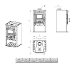 Wood burning stove Magic Stove 10kW without central heating, bordo