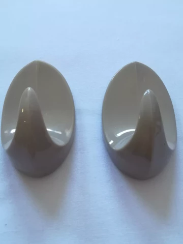 Hook OVAL big, self-adhesive, beige