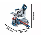 Cordless miter saw GCM 18V-216D without battery and charger BOSCH 0601B51000