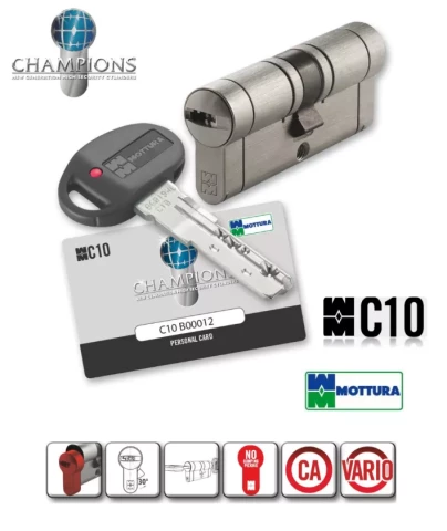 Cilindrs 40/40mm Champions au gstas drošības klases+3 atsl.