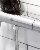 Термостат для душа Gustavsberg Nautic 2.1 с душевым комплектом, 150 °C, хромированный, GB41212387