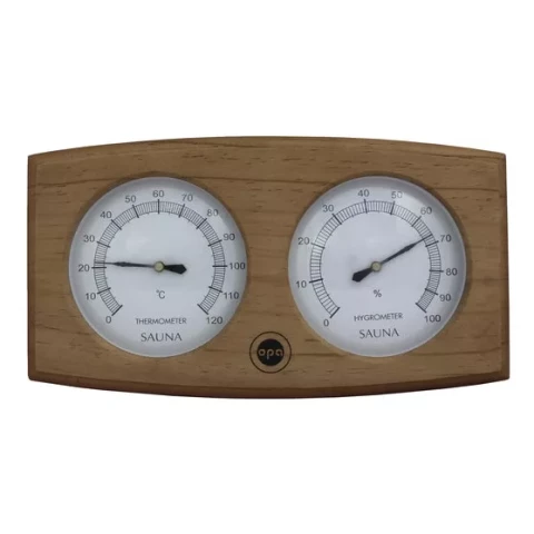 Pisla termometrs-higrometrs 26x14x3cm, koka