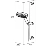 BOSTON душевой набор "Rain", 19см, нержавеющая сталь матовая.