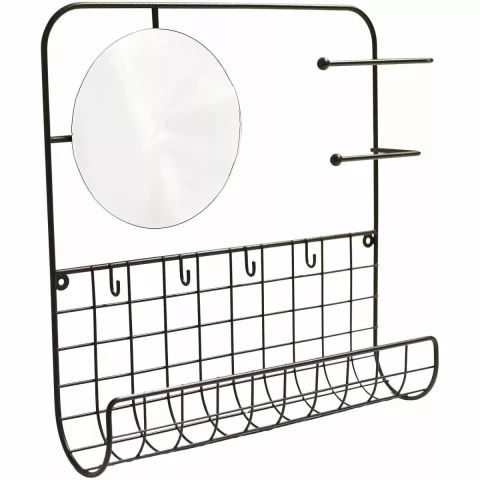 524-21 Plaukts ar spoguli 41x10x43cm melns DUSCHY
