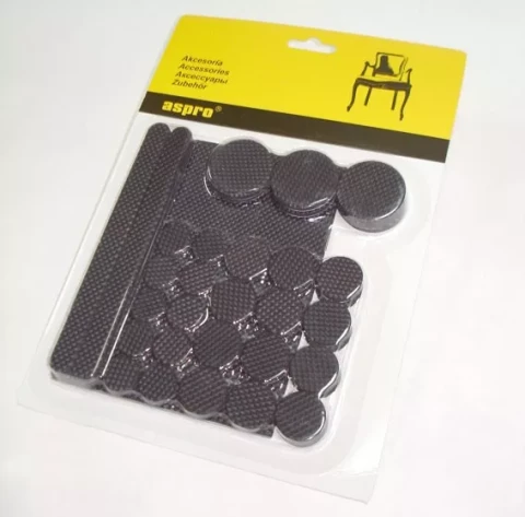 Aizsargpaliktnis mēbelēm 40005 Melns 38gab/iep. ar pretslīdi