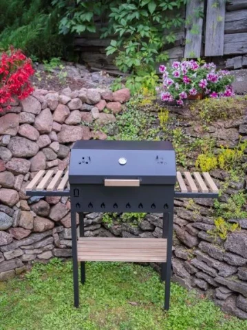 ABAS grill with lid and shelves