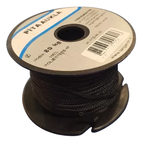 Aukla vīta d1.5mm/50 gr   poliestera melna