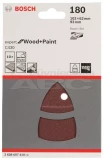 Slīppapīrs kokam P180 PSM 16 A 10gab/iep, BOSCH 2608607410