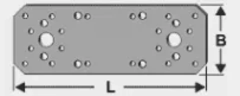 Caurumplate spec. 64x177x2.5mm  100-017