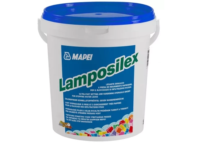 Mapei LAMPOSILEX 5kg Ātri cietējoša hidrauliska java ūdens sūču novēršanai