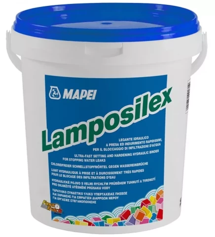 Mapei LAMPOSILEX 5 кг Быстросхватывающийся гидравлический раствор для предотвращения протечек воды