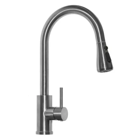 Kitchen faucet Steel S with hand shower, brushed RV022