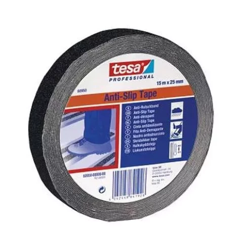 60950 15м:25мм Лента Черн Противоск