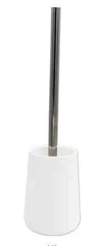 Ridder WC brush Kira, white, handle color-chrome, ABS / stainless steel