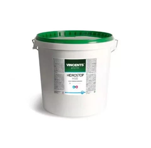 Hidroizolācija Vincents Polyline HIDROSTOP H500 10L (B komp) Cementa bāzes hidroizolācija
