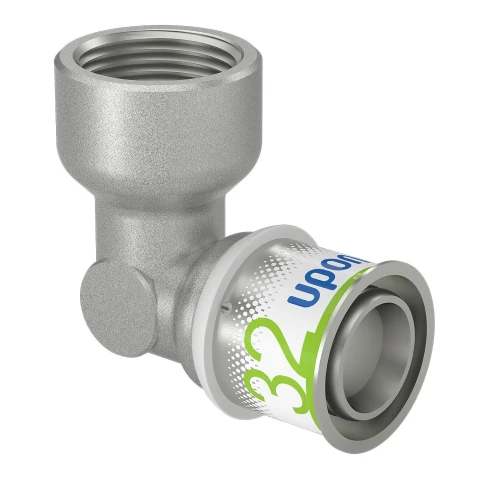 1070544 Uponor press elbow 90° metal, 32-1" female thread
