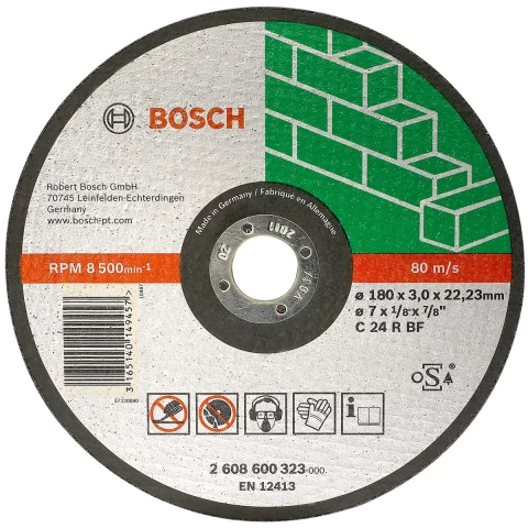 Stone Straight Cutting Disc 180 x 3 x 22.23mm - BOSCH