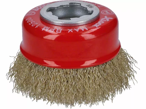 Чашечная щетка Витая X-LOCK 75 мм ЛАТУНЬ 0.3 мм Bosch 2608620730