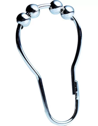 Ridder Dušas aizkaru gredzeni Villach rolls,spīdīgs hroms, 12 gab.