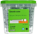 Skrūve betonam 7.5X40 Zn 100gab/iep., 105237