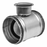 Shut-off damper, ø100mm with rubber