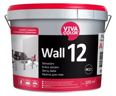 Vivacolor WALL 12 A 9.0L Полуматовая краска для стен