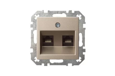 LIREGUS EPSILON ŠAMPANIETIS rozete 2xRJ45 bez rāmja