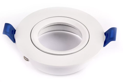 DL2110-W  alum. rāmis gaismeklim,apaļš, balts D85mm G5.3/GU10