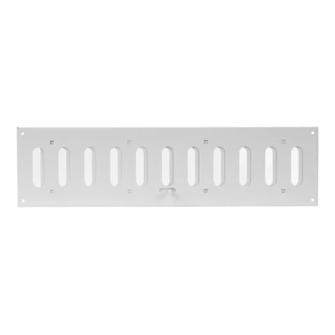grille metal, 400x100mm, adjustable, white