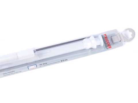 Ridder Dušas aizkaru stienis Wien teleskopisks 110-245cm, balts, alumīnijs