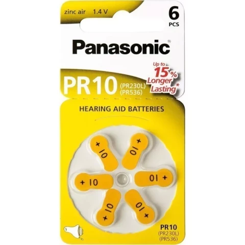Baterija Panasonic PR10 dzirdes apar.1.4V PR230L,PR536