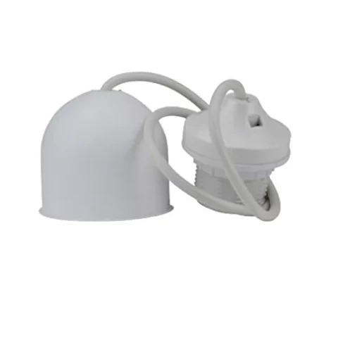 Ietvere E27 ar vadu un  dekoratīvo aizsegu balts