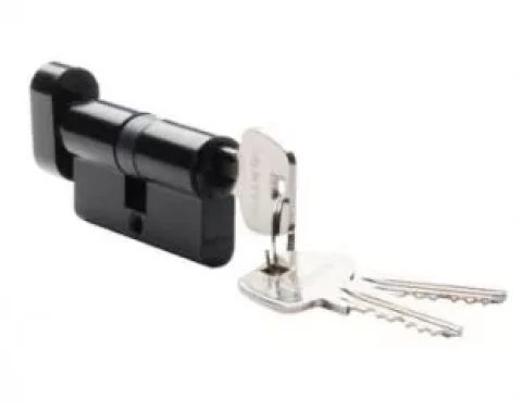 Cilindrs 31ME ar WC aizgr. T30x35 65mm. x3 atsl. melns Fortex.