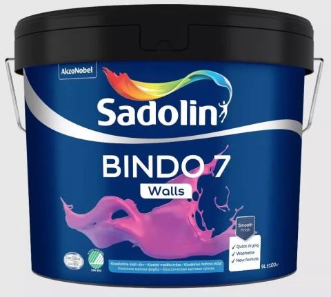Sadolin BINDO 7 BC 8.37L Классическая матовая краска для стен ТОЛЬКО ДЛЯ ТОНИРОВАНИЯ!
