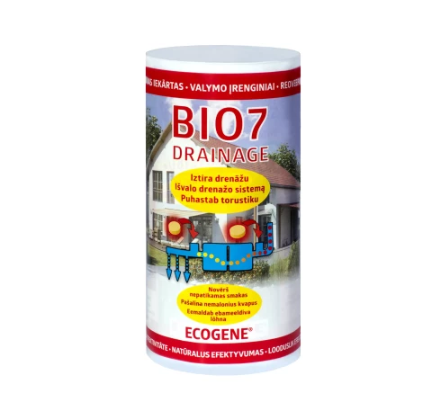 Bioaktivators BIO7 Drains 800gr. drenāžas cauruļu tīrīšanai