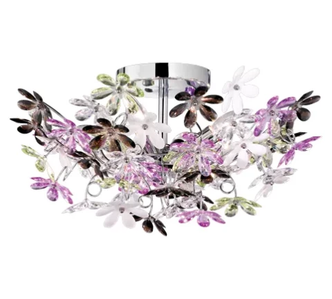 Griestu lampa TRIO Flower 4XE14 max40W chrome R60014017