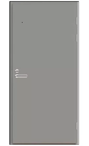 Ugunsdrošās durvis Fire 810 8x21 ar pārfalci, ar kārbu gaiši pelēkas NCS S 1502-G50Y EI30 LAB